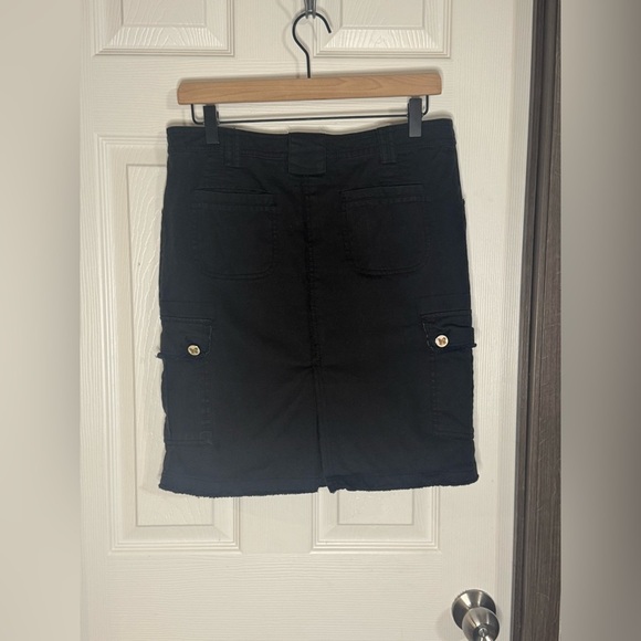 Women’s Black Love Stitch Skirt with Butterfly Buttons - Picture 5 of 15